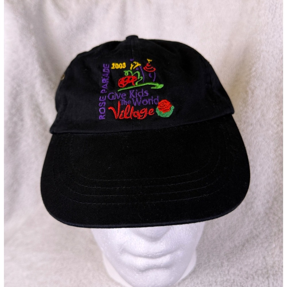 2003 Rose Parade‎ Black Adjustable Strap Give Kids The World Pasadena Vintage!